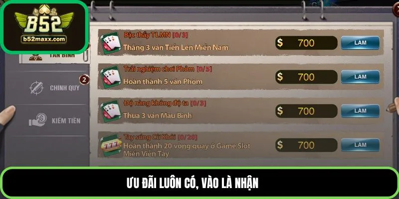 Ưu đãi luôn có, vào là nhận